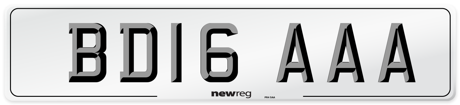 BD16 AAA Number Plate from New Reg